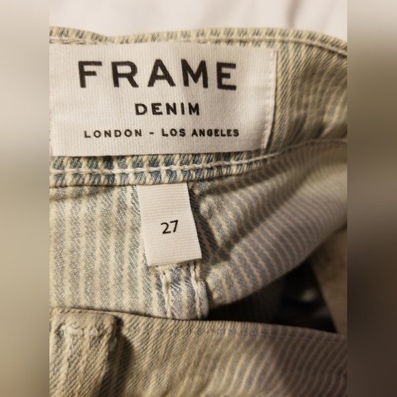 Frame Denim Jeans Size 27 Colo Gray and White Pinstripe - Picture 4 of 9